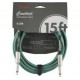 Fender 15' Contour Instrument Cable Sherwood Green Инструментальный кабель, 4,5 метра