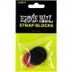 Ernie Ball 4603 резиновые фиксаторы ремня (страплок), 4 шт. (2 красных и 2 чёрных)