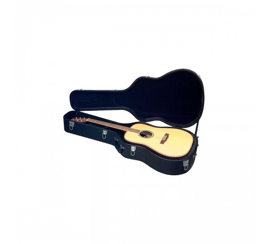 Rockcase RC10611 B/SB фигурный кейс для 12-струнной акустической гитары, деревянная основа, черный