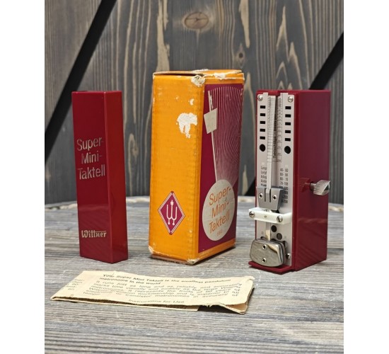 Wittner Super Mini Taktell Serie 880 Ruby метроном, цвет рубиновый, Германия USED
