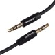 GoPower 00-00027478 Кабель AUX 3.5мм (m)- 3.5мм (m), 1.0м, TPE черный, в пакете