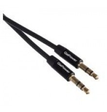 GoPower 00-00027478 Кабель AUX 3.5мм (m)- 3.5мм (m), 1.0м, TPE черный, в пакете