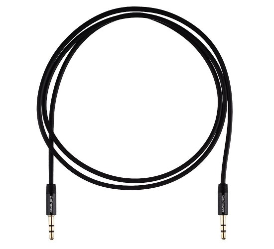 GoPower 00-00027478 Кабель AUX 3.5мм (m)- 3.5мм (m), 1.0м, TPE черный, в пакете