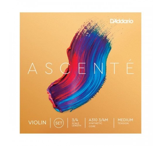 D'Addario A310-3/4M Ascente комплект струн для скрипки 3/4, среднее натяжение