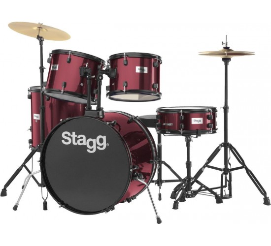 Stagg TIM122WR акустическая барабанная установка, цвет красное вино
