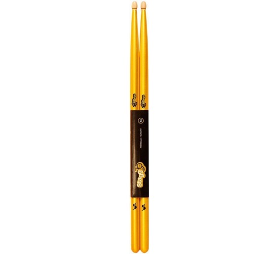 Stagg SHV5A-GD Барабанные палочки American Hickory, цвет золотой