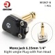 Rean RP2RCF-B кабельный разъем Jack 6.3мм TS (моно) штекер, угловой, металический черненый корпус