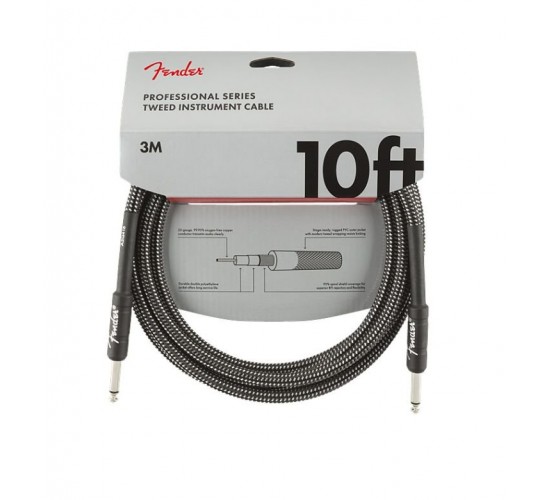 Fender 10' Professional Inst Gray Tweed инструментальный кабель, 3м