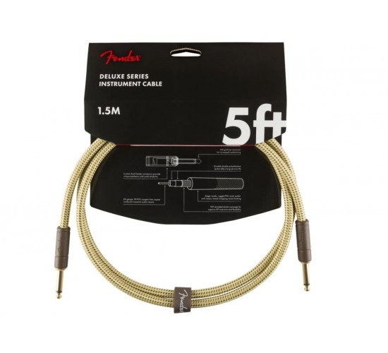 Fender Deluxe 5' Inst CABLE Tweed инструментальный кабель, твид, длина 1,5м