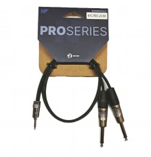 Nordfolk NYC PRO J/ 0.5M аудиокабель 3.5 мм stereo - 2 x 6,3 мм mono, разъемы REAN, 0.5 м