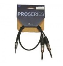 Nordfolk NYC PRO J/ 0.5M аудиокабель 3.5 мм stereo - 2 x 6,3 мм mono, разъемы REAN, 0.5 м