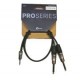 Nordfolk NYC PRO J/ 0.5M аудиокабель 3.5 мм stereo - 2 x 6,3 мм mono, разъемы REAN, 0.5 м