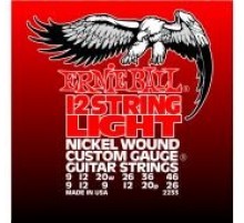 Ernie Ball 2233 струны для 12стр. эл.гитары Nickel Light 12 (9-9.12-12.20w-9.26-12.36-20p.46-26)