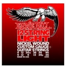 Ernie Ball 2233 струны для 12стр. эл.гитары Nickel Light 12 (9-9.12-12.20w-9.26-12.36-20p.46-26)