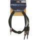 Nordfolk NYC PRO J/1.5M аудиокабель 3.5 мм stereo - 2 x 6,3 мм mono, разъемы REAN, 1.5 м