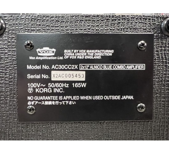 VOX AC30CC2X гитарный ламповый комбоусилитель USED