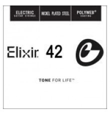 Elixir 13142 POLYWEB Отдельная струна для электрогитары, бронза 80/20, .042