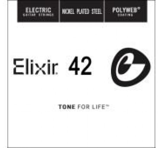 Elixir 13142 POLYWEB Отдельная струна для электрогитары, бронза 80/20, .042