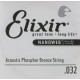 Elixir 14132 NANOWEB отдельная струна для акустической гитары, фосфорная бронза, .032