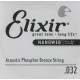 Elixir 14132 NANOWEB отдельная струна для акустической гитары, фосфорная бронза, .032