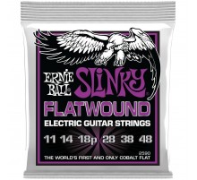 Ernie Ball 2590 струны для электрогитары Power Slinky Flatwound (11-48)