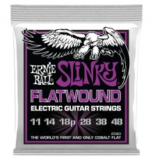 Ernie Ball 2590 струны для электрогитары Power Slinky Flatwound (11-48)