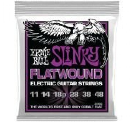 Ernie Ball 2590 струны для электрогитары Power Slinky Flatwound (11-48)