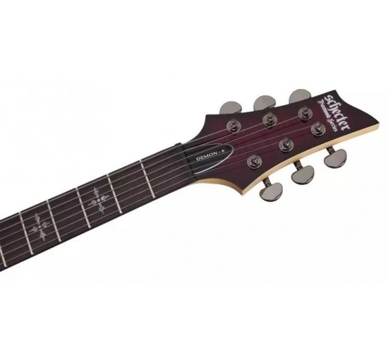 Schecter Demon-6 CRB электрогитара, цвет Crimson Red Burst