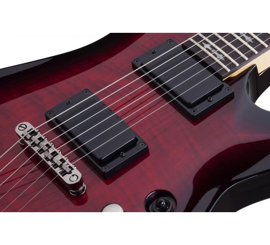 Schecter Demon-6 CRB электрогитара, цвет Crimson Red Burst