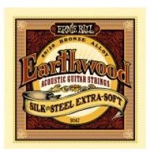 Ernie Ball 2047 струны для акуст.гитары Earthwood 80/20 Bronze Silk & Steel Extra Soft (10-14-20w-28-40-50)