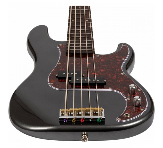 JET JPB-305 CRC 5-ти струнная бас-гитара, Precision Bass, цвет Charcoal (угольно-серый)