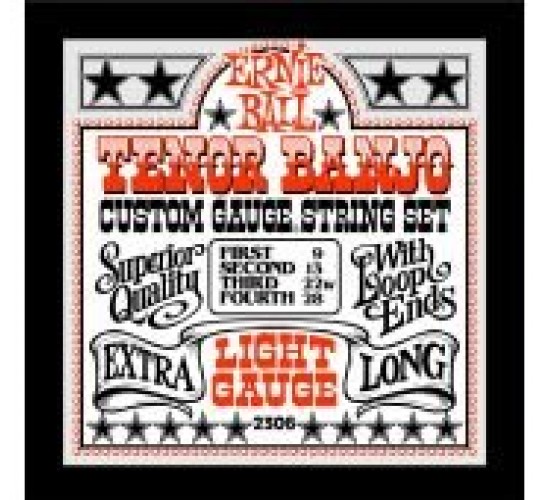 Ernie Ball 2306 струны для 4 стр. тенор банджо Stainless Steel Light (9-13-22w-28)