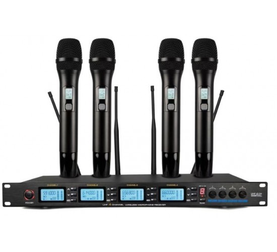 LAudio LS-214-M Беспроводная микрофонная система, 4 ручных передатчика