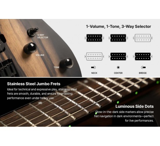 Cort KX500-Pale-Moon-NBB Электрогитара, цвет Natural Black Burst