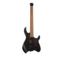 Cort Space-G6MS-SGTK Электрогитара безголовая, цвет Trans Black, с чехлом