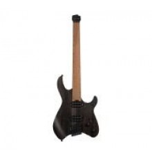 Cort Space-G6MS-SGTK Электрогитара безголовая, цвет Trans Black, с чехлом