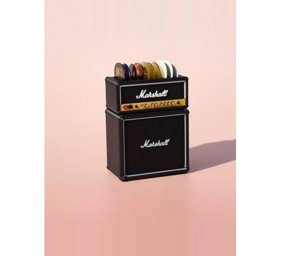 Коробка-органайзер для гитарных медиаторов с логотипом Marshall