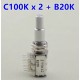 Kaynes двойной потенциометр B20K + C100K x 2