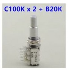 Kaynes двойной потенциометр B20K + C100K x 2
