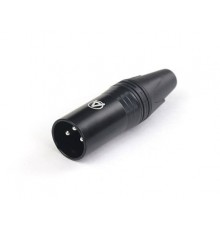 AuraSonics XN3M-B кабельный разъем 3-контактный XLR male, посеребренные контакты, черный