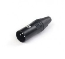 AuraSonics XN3M-B кабельный разъем 3-контактный XLR male, посеребренные контакты, черный