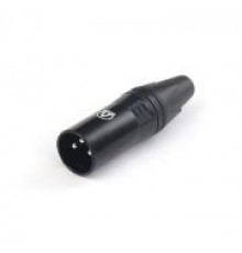 AuraSonics XN3M-B кабельный разъем 3-контактный XLR male, посеребренные контакты, черный