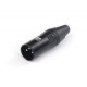 AuraSonics XN3M-B кабельный разъем 3-контактный XLR male, посеребренные контакты, черный