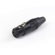 AuraSonics XN3F-B кабельный разъем 3-контактный XLR female, посеребренные контакты, черный
