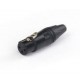 AuraSonics XN3F-B кабельный разъем 3-контактный XLR female, посеребренные контакты, черный