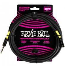 Ernie Ball 6423 удлинитель для наушников 1/4 to 3.5мм 6м, черный