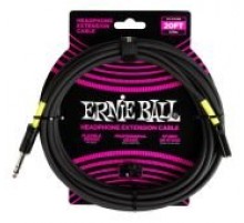 Ernie Ball 6423 удлинитель для наушников 1/4 to 3.5мм 6м, черный