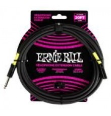 Ernie Ball 6423 удлинитель для наушников 1/4 to 3.5мм 6м, черный