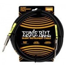 Ernie Ball 6472 кабель инструментальный, Silent, 3,05 м, прямые джеки, черный