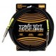 Ernie Ball 6472 кабель инструментальный, Silent, 3,05 м, прямые джеки, черный